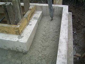 укладка бетонной смеси в опалубку